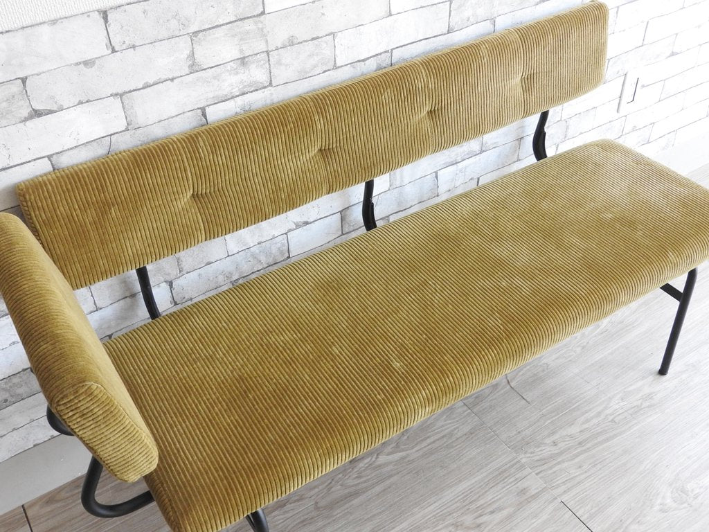 ジャーナルスタンダードファニチャー journal standard Furniture パクストン LDベンチ PAXTON LD BENCH ベンチバックレスト 片アーム コーデュロイ ソファ ●