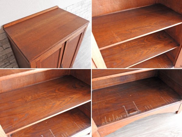 Grange Furnishing Stores UKビンテージ オーク材 キャビネット 収納棚 英国家具 ●