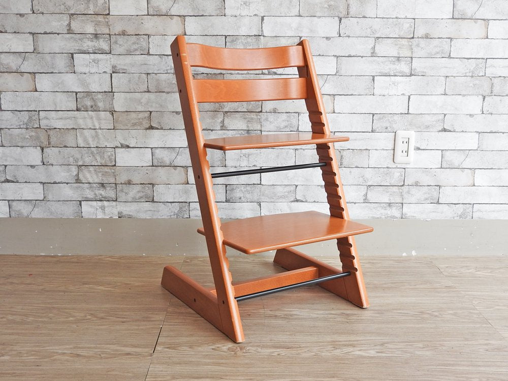 ストッケ STOKKE トリップトラップ TRIPP TRAPP 旧型 ベビーチェア キッズチェア チェリー ノルウェー 北欧家具 ●