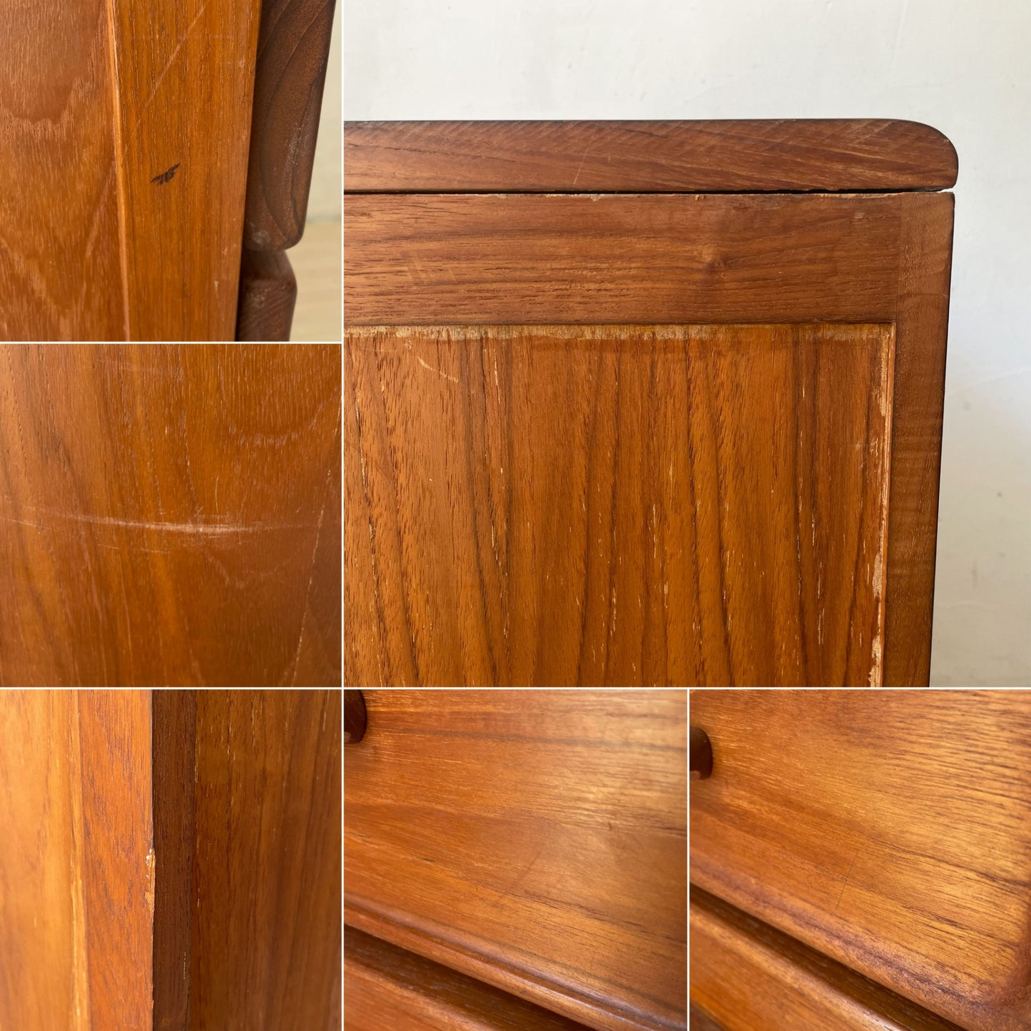 ジャパンビンテージ Japan Vintage チーク材 スリムチェスト 5ドロワー 北欧テイスト ブラウン ★