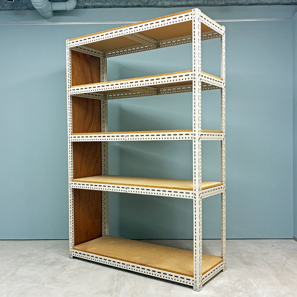 リオン LYON アングルシェルフ SLOTTED ANGLE SHELF 5段 オープンシェルフ W134 x D52 x H200cm P.F.S取扱 ◎