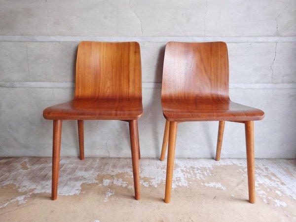 スケッチ Sketch タミチェア TAMI Chair ダイニングチェア 2脚セット ウォールナット材 プライウッド moda en casa取扱 合計定価:\57,200- ♪