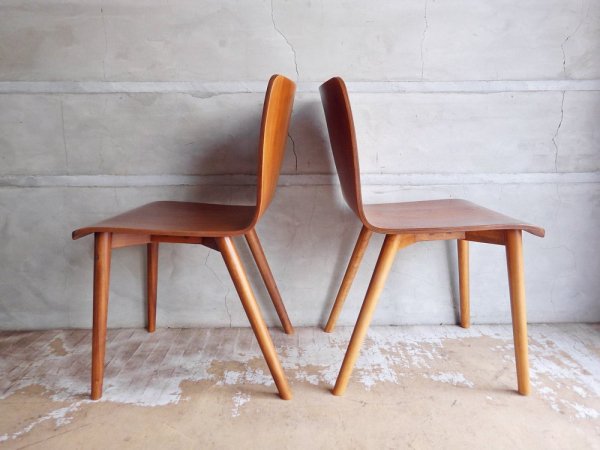 スケッチ Sketch タミチェア TAMI Chair ダイニングチェア 2脚セット ウォールナット材 プライウッド moda en casa取扱 合計定価:\57,200- ♪