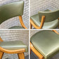 UKビンテージ BEN CHAIRS社製 60'sビンテージ オーク材 ダイニングチェア 曲木 ベントウッド カーブフレーム プロテインレザー グリーン ■