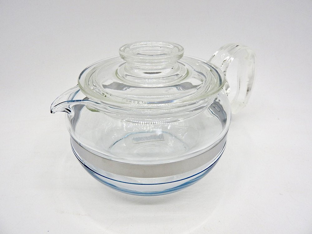 コーニング Corning オールド パイレックス PYREX フレームウェアシリーズ 6カップ ティーポット 1950～1960年代 ビンテージ 耐熱ガラス製 USA ミッドセンチュリー ●