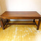 USビンテージ クラシックデザイン ベンチ テーブル ダークブラウン ゴールドプレートアクセント ★