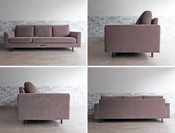 ジャーナルスタンダードファニチャー journal standard furniture PSF カウチソファ COUCH SOFA VELVET05 3人掛けソファ オットマン コンセント付属 ●