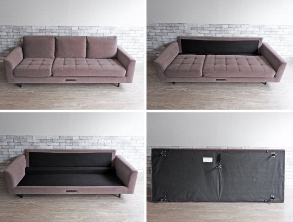 ジャーナルスタンダードファニチャー journal standard furniture PSF カウチソファ COUCH SOFA VELVET05 3人掛けソファ オットマン コンセント付属 ●