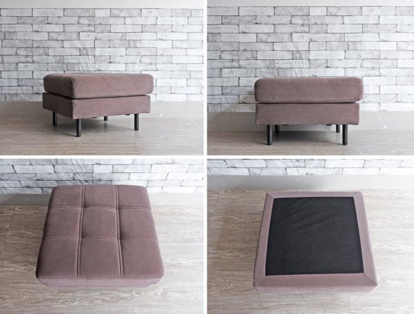 ジャーナルスタンダードファニチャー journal standard furniture PSF カウチソファ COUCH SOFA VELVET05 3人掛けソファ オットマン コンセント付属 ●