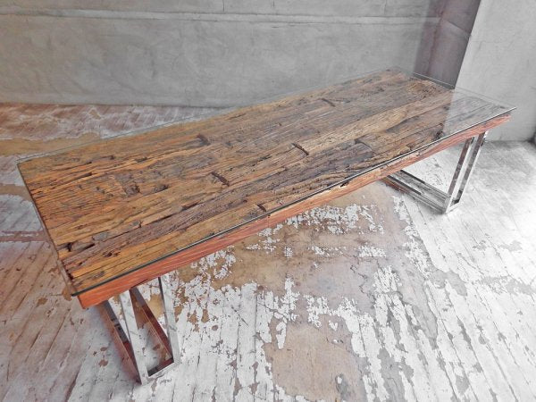 ファーイーストファニチャー FAR EAST FURNITURE レイルウェイ RAILWAY コーヒーテーブル 枕木 古材 インダストリアル ♪