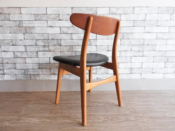 カールハンセン＆サン Carl Hansen & Son CH30 ビンテージ ダイニングチェア チーク材×ビーチ材 レザー ハンス・J・ウェグナー Hans J. Wegner 北欧家具 ●