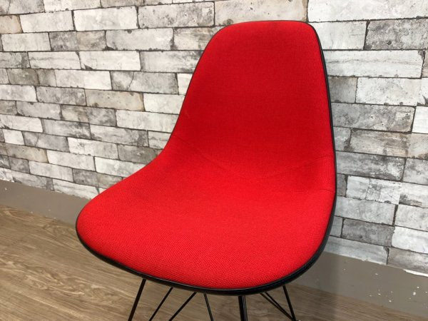 ハーマンミラー Herman Miller ビンテージ サイドシェルチェア エッフェルベース DSR ジラルド生地 Hopsak レッド M.F.S製 イームズ A ●