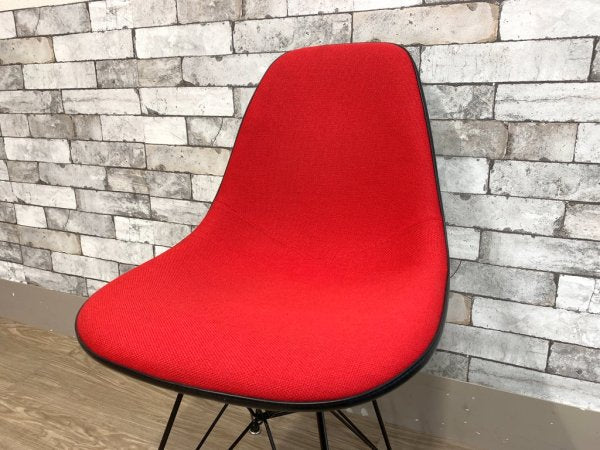 ハーマンミラー Herman Miller ビンテージ サイドシェルチェア エッフェルベース DSR ジラルド生地 Hopsak レッド M.F.S製 イームズ B ●