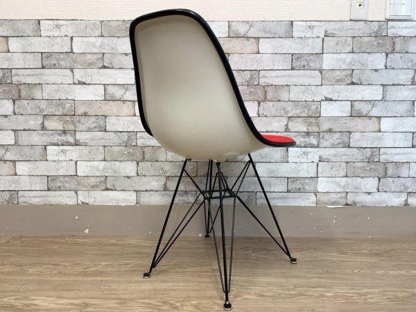 ハーマンミラー Herman Miller ビンテージ サイドシェルチェア エッフェルベース DSR ジラルド生地 Hopsak レッド M.F.S製 イームズ C ●