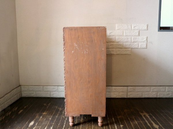 US ビンテージ シェルフ 彫刻 木彫り 2段 棚 ディスプレイラック キャビネット Cerote Antiques 取扱い ◎