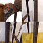 ビンテージ アイアン 2ステップラダー 脚立 シャビーシック アイアンインテリア 古道具 ★