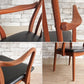 Preben Schou Danish Furniture ダイニングチェア アームチェア ハイバック チーク材 レザー デンマークビンテージ ミッドセンチュリー ●