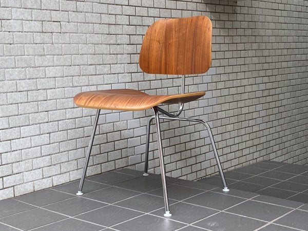 ハーマンミラー Herman Miller プライウッドダイニングチェア DCM ウォールナット クロームレッグ イームズ ミッドセンチュリー ■