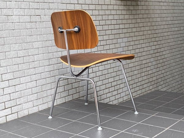 ハーマンミラー Herman Miller プライウッドダイニングチェア DCM ウォールナット クロームレッグ イームズ ミッドセンチュリー ■