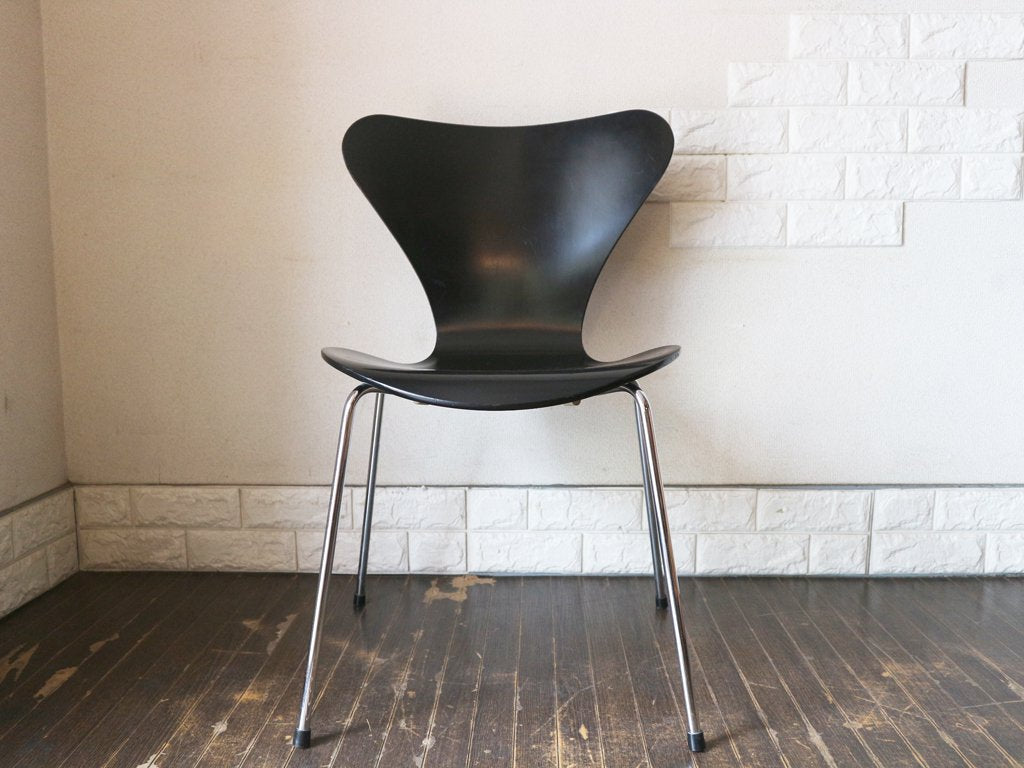 フリッツハンセン Fritz Hansen セブンチェア ブラック アルネヤコブセン 北欧 プライウッド ダイニングチェア B ◎