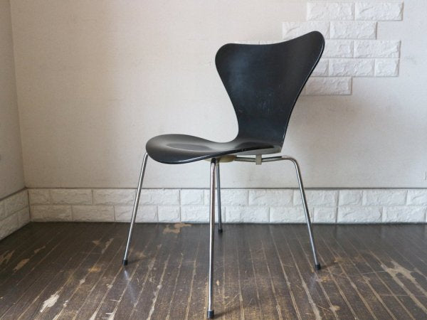 フリッツハンセン Fritz Hansen セブンチェア ブラック アルネヤコブセン 北欧 プライウッド ダイニングチェア B ◎