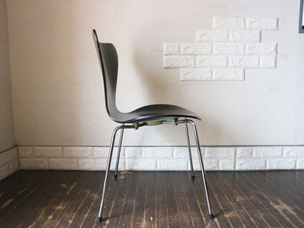 フリッツハンセン Fritz Hansen セブンチェア ブラック アルネヤコブセン 北欧 プライウッド ダイニングチェア B ◎