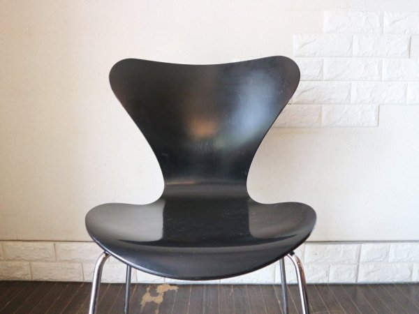 フリッツハンセン Fritz Hansen セブンチェア ブラック アルネヤコブセン 北欧 プライウッド ダイニングチェア B ◎