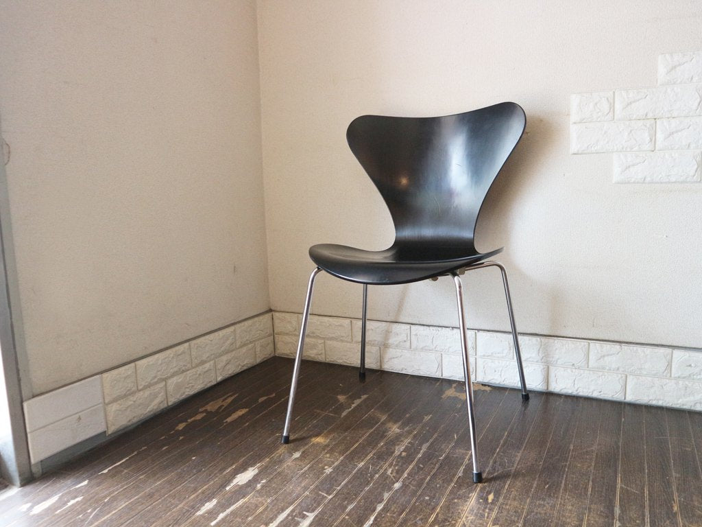 フリッツハンセン Fritz Hansen セブンチェア ブラック アルネヤコブセン 北欧 プライウッド ダイニングチェア A ◎