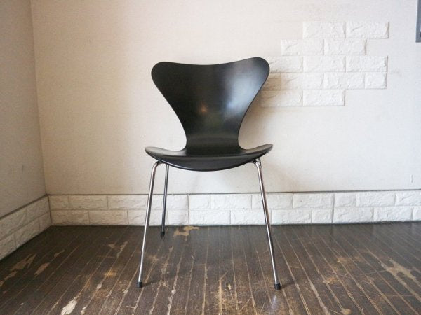 フリッツハンセン Fritz Hansen セブンチェア ブラック アルネヤコブセン 北欧 プライウッド ダイニングチェア A ◎