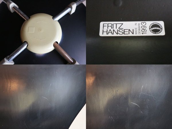 フリッツハンセン Fritz Hansen セブンチェア ブラック アルネヤコブセン 北欧 プライウッド ダイニングチェア A ◎