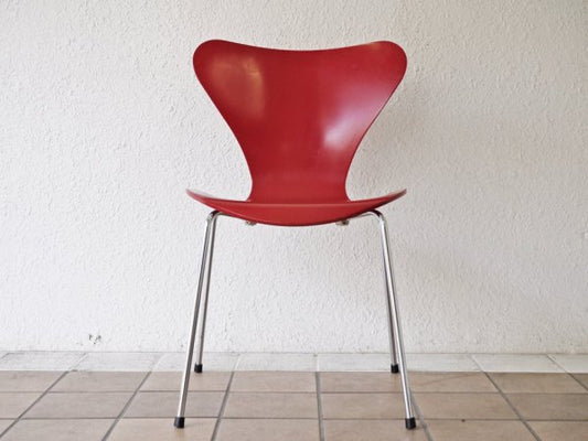 フリッツハンセン Fritz Hansen セブンチェア レッド アルネ・ヤコブセン Arne Jacobsen デンマーク 北欧家具 A  ◇