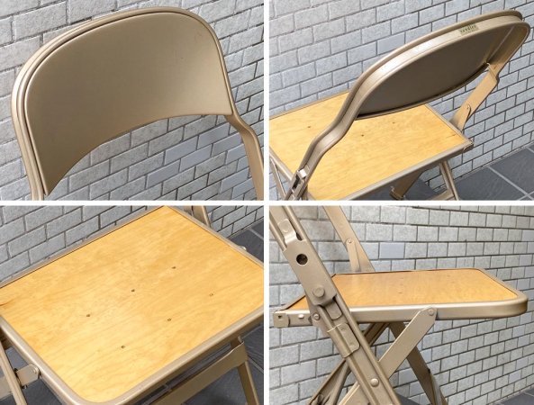 クラリン CLARIN フォールディングチェア ウッドシート WOOD SEAT FOLDING CHAIR 折畳 USA 米国 P.F.S 取扱 ■