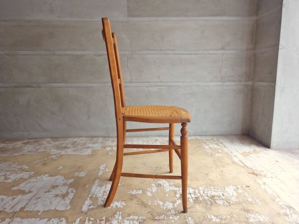 フランスビンテージ France Vintage ダイニングチェア ラタン 西洋家具 ヨーロピアンアンティ―ク ♪