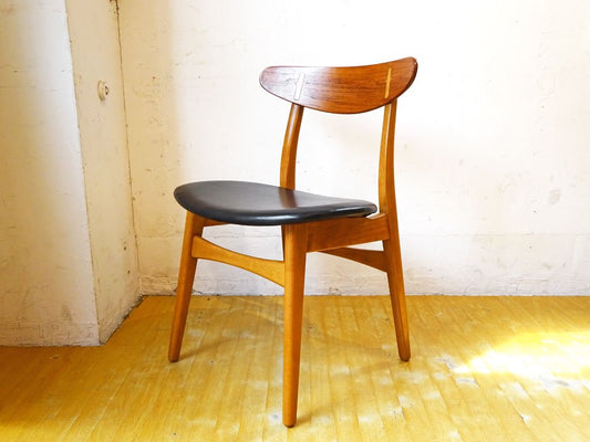 カールハンセン＆サン Carl Hansen & Son CH30 ビンテージ ダイニングチェア チーク材×ビーチ材 レザー ハンス・J・ウェグナー Hans J. Wegner 北欧家具 ★