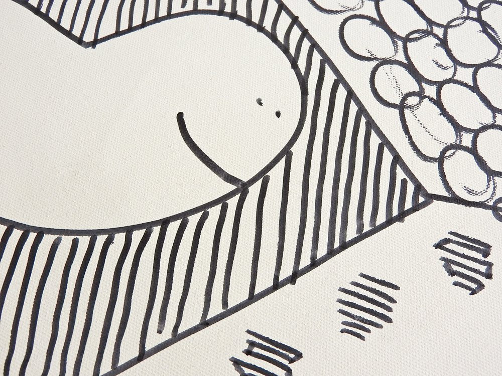 マーク・ゴンザレス Mark Gonzales 直筆 パネルアート 30×30cm キャンバスアート ウォールアート インテリア 2009年 入手困難 希少 ●