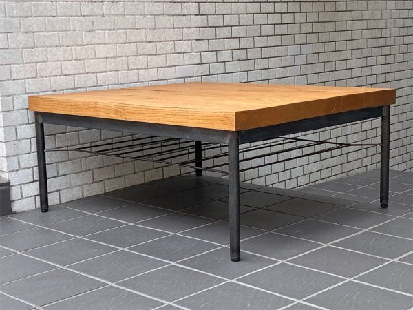 トラックファニチャー TRUCK FURNITURE オークアイアンレッグ ローテーブル OAK IRON-LEG LOW TABLE オーク無垢材 インダストリアル ■