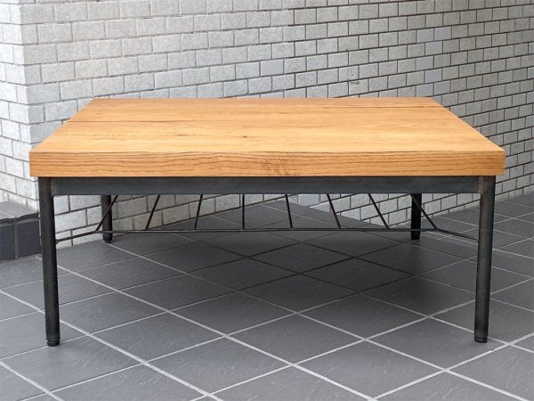 トラックファニチャー TRUCK FURNITURE オークアイアンレッグ ローテーブル OAK IRON-LEG LOW TABLE オーク無垢材 インダストリアル ■