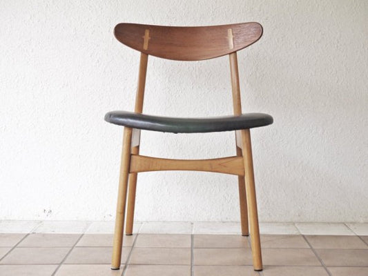 カールハンセン＆サン Carl Hansen & Son CH30 ビンテージ ダイニングチェア チーク材×ビーチ材 レザー ハンス・J・ウェグナー Hans J. Wegner 北欧家具 ◇