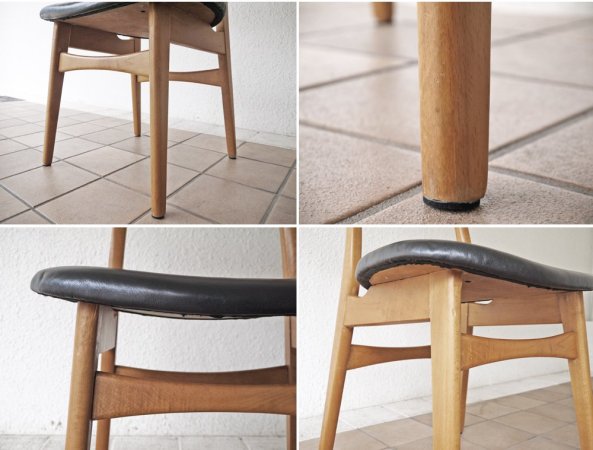 カールハンセン＆サン Carl Hansen & Son CH30 ビンテージ ダイニングチェア チーク材×ビーチ材 レザー ハンス・J・ウェグナー Hans J. Wegner 北欧家具 ◇