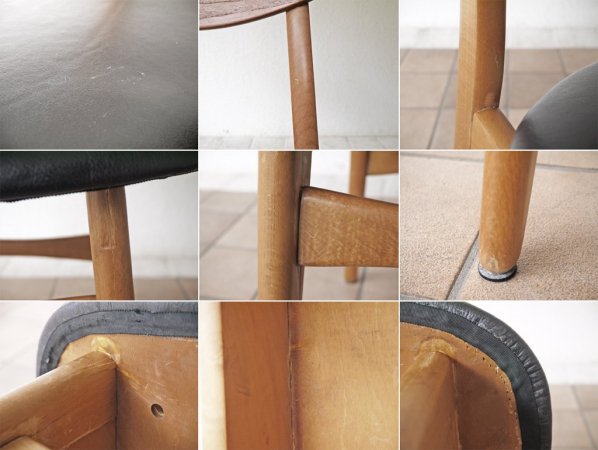 カールハンセン＆サン Carl Hansen & Son CH30 ビンテージ ダイニングチェア チーク材×ビーチ材 レザー ハンス・J・ウェグナー Hans J. Wegner 北欧家具 ◇