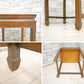 中国家具 サイドテーブル 大理石天板 W42.5cm 花台 飾り台 ビンテージスタイル ●