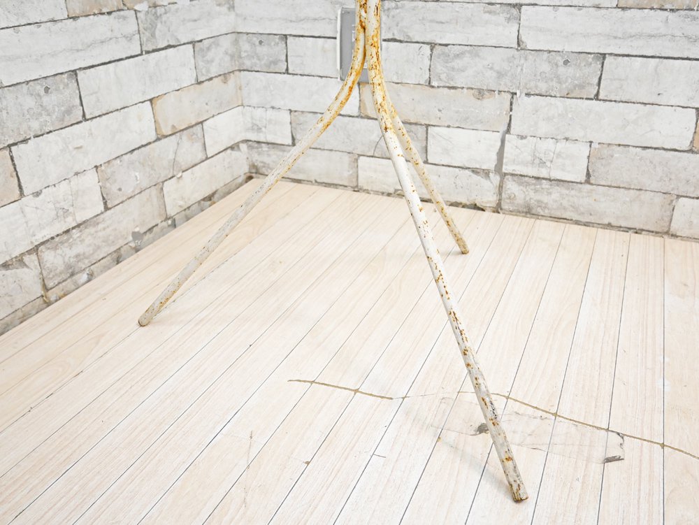 ビンテージ Vintage ホワイトペイント キャンドルタワー キャンドルスタンド 7灯式 トライポッド H145cm 店舗什器 シャビーシック ●