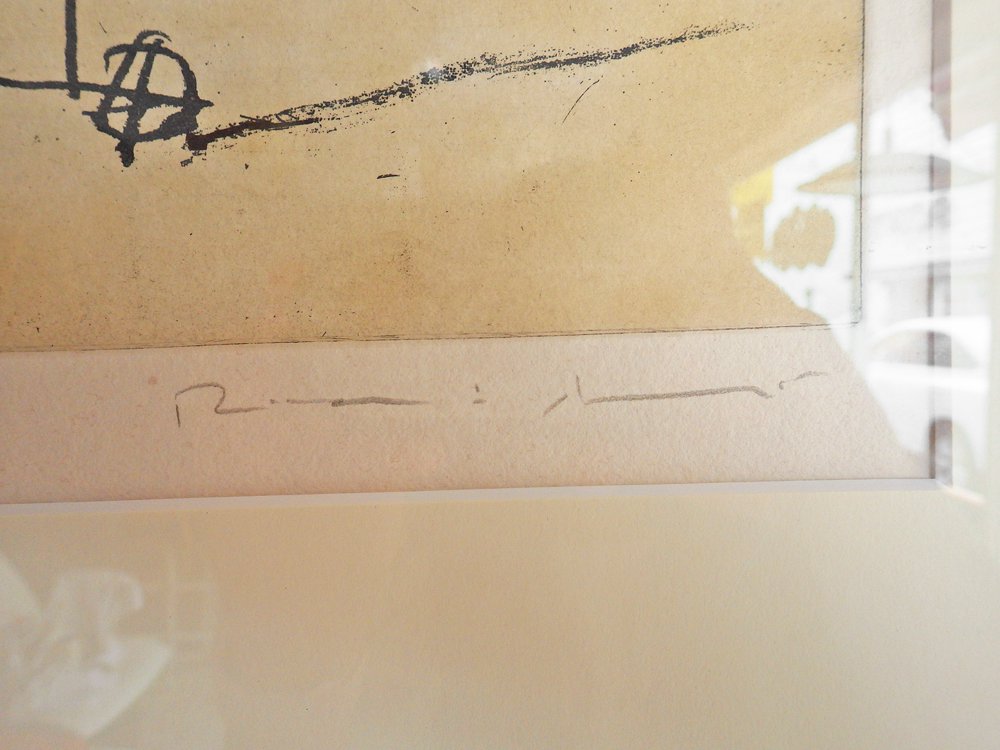 リエラ・イ・アラゴ Josep Riera i Arago 飛行機 AVIONES 版画 額装 抽象絵画 サイン入り H.C 6/10 非売品 スペイン 現代彫刻家 画家 現代アート ♪