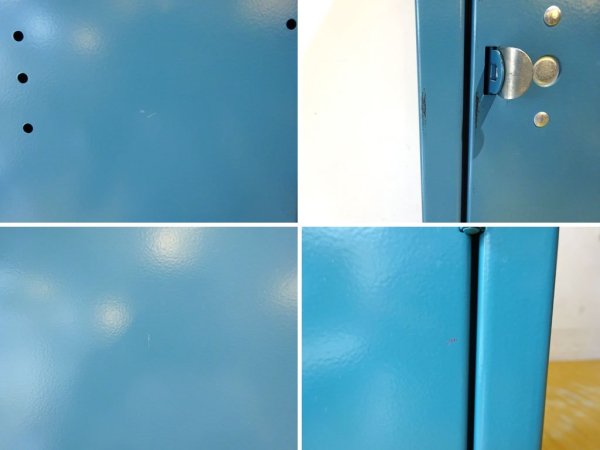 リオン LYON スチールロッカー ルーバーカット 5段 5-TIER LOCKER-LOUVER light teal 青緑カラー P.F.S取扱 ★