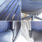 ハーマンミラー Herman Miller アーロンチェア Aeron Chair ランバーサポート クラシックカーボン フル装備 Bサイズ グラファイトカラーベース ブルー デスクチェア B ♪