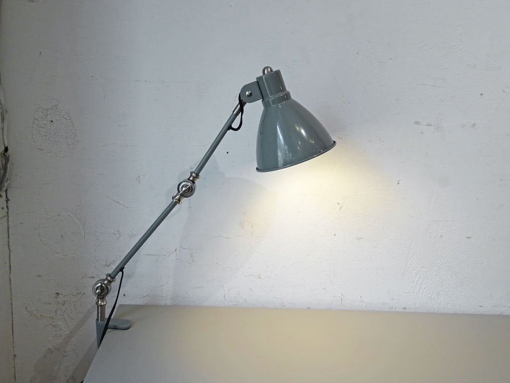 ハモサ HERMOSA インダストリー デスクランプ INDUSTRY DESK LAMP 工業系 ファクトリー クランプ式 サックスグレー ★