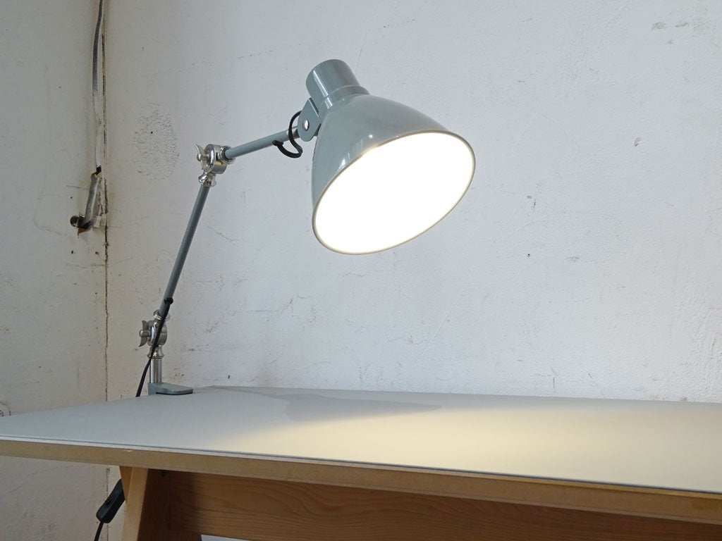 ハモサ HERMOSA インダストリー デスクランプ INDUSTRY DESK LAMP 工業系 ファクトリー クランプ式 サックスグレー ★