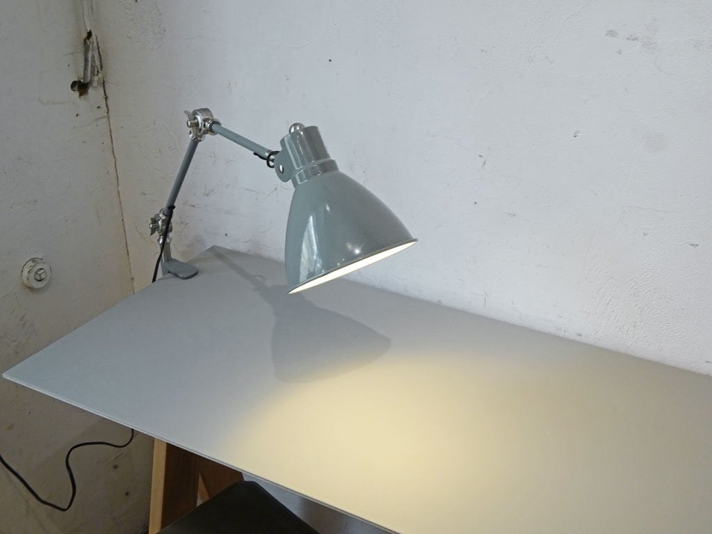 ハモサ HERMOSA インダストリー デスクランプ INDUSTRY DESK LAMP 工業系 ファクトリー クランプ式 サックスグレー ★