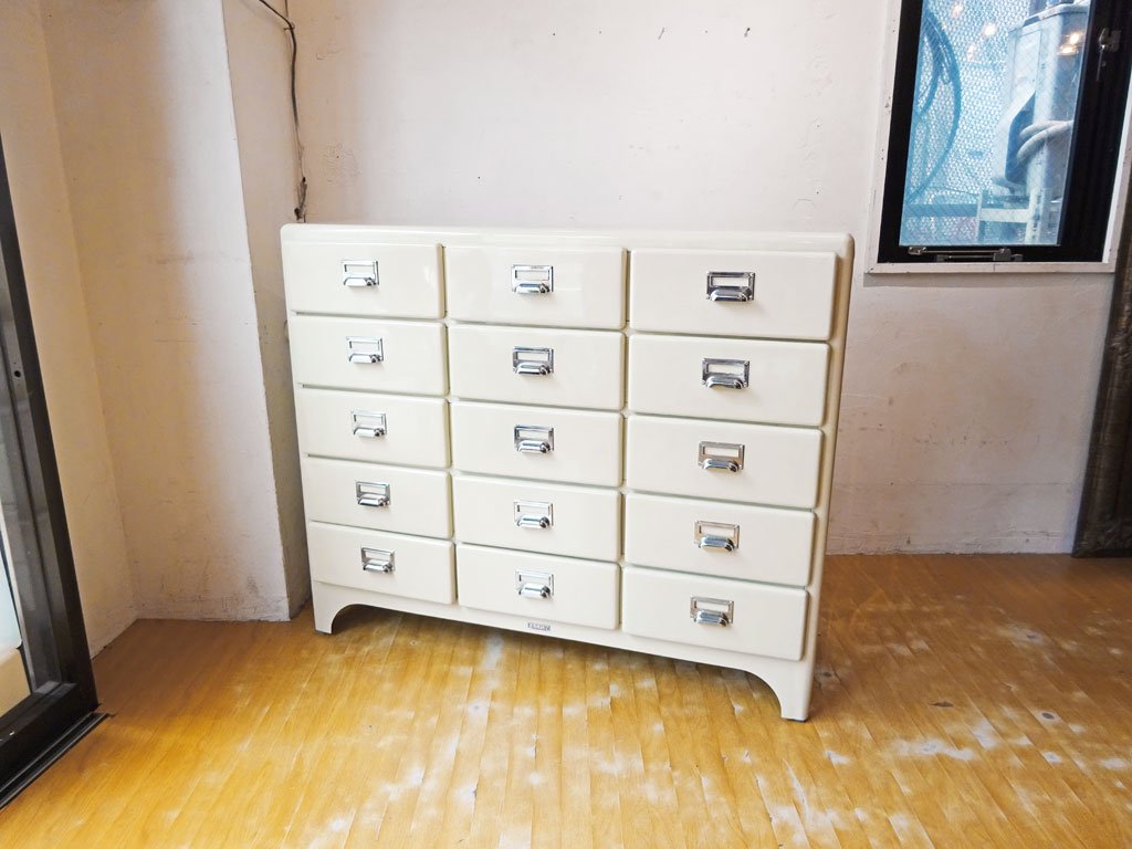 ダルトン DULTON 3カラムズ バイ 5ドロワーズ 3 columns by 5 drawers アイボリー 収納家具 スチールチェスト ★