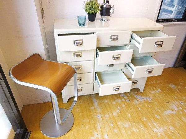 ダルトン DULTON 3カラムズ バイ 5ドロワーズ 3 columns by 5 drawers アイボリー 収納家具 スチールチェスト ★